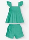 Trick Nick - Conjunto Bata com Shorts Bebê Bege - variação: Verde