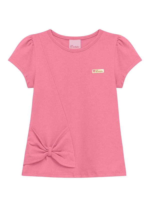 Duduka - Conjunto Bata e Bermuda Ciclista Listras Rosa