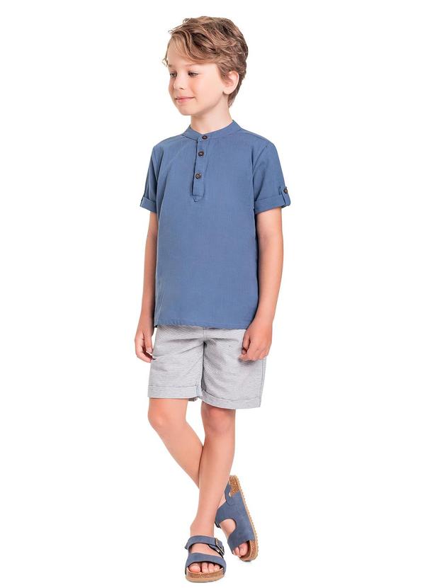 Quimby - Conjunto Bata e Bermuda para Menino Azul