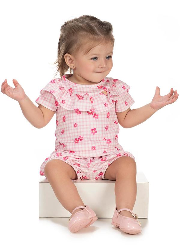 Amada - Conjunto Bata e Bombachinha Rosa
