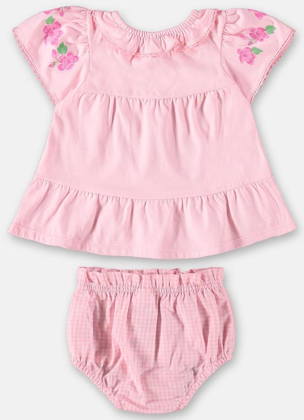 Up Baby - Conjunto Bata e Calcinha Bebê Rosa 3