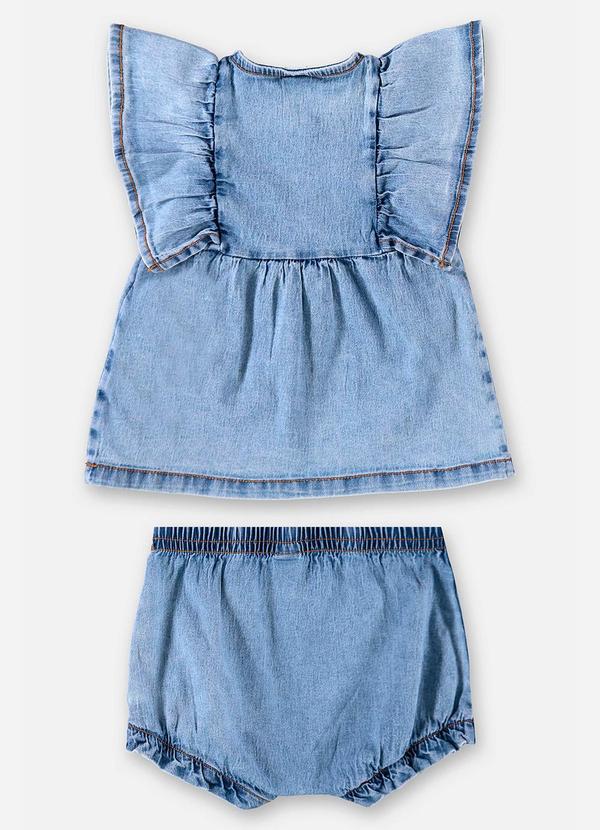 Up Baby - Conjunto Bata e Calcinha Infantil Azul 3