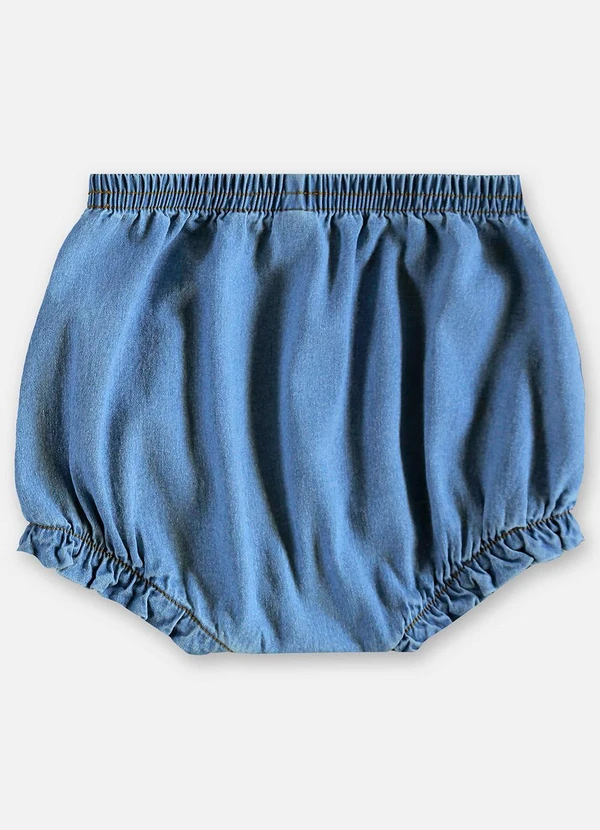 Up Baby - Conjunto Bata e Calcinha Jeans Bebê Azul 7
