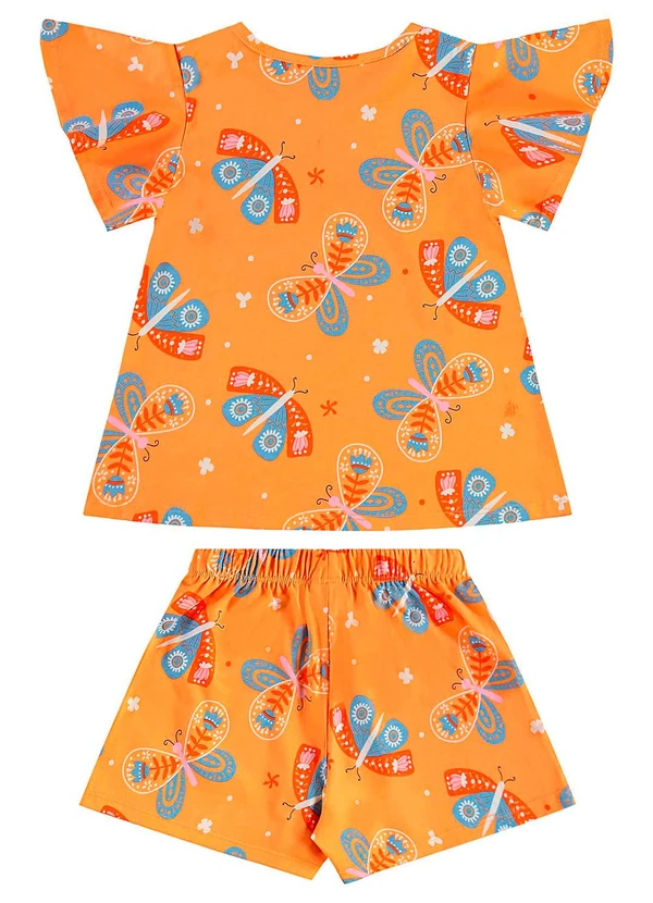 Bee Loop - Conjunto Bata e Short Menina Amarelo 2