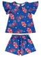 Bee Loop - Conjunto Bata e Short Menina Rosa - variação: Azul