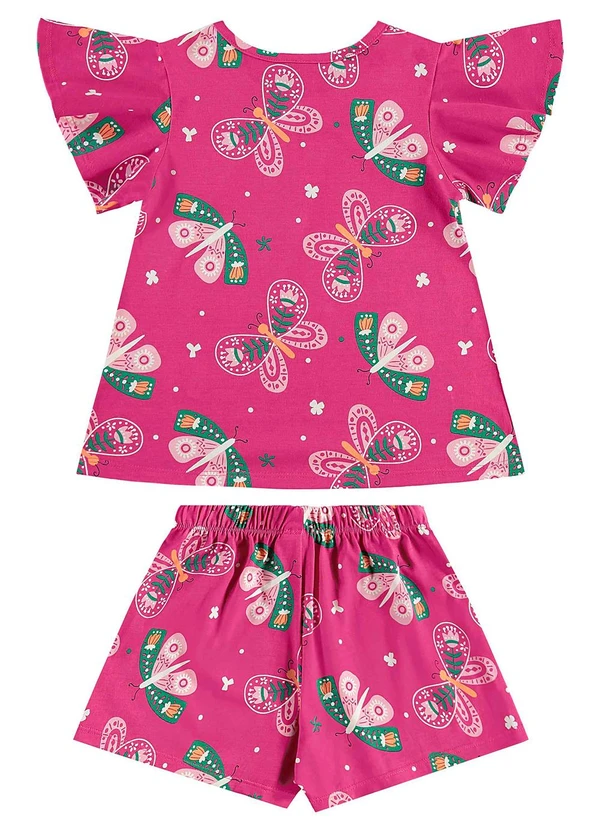 Bee Loop - Conjunto Bata e Short Menina Rosa 3