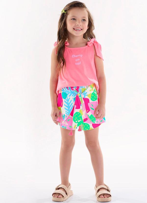 Up Baby - Conjunto Bata e Short Rosa