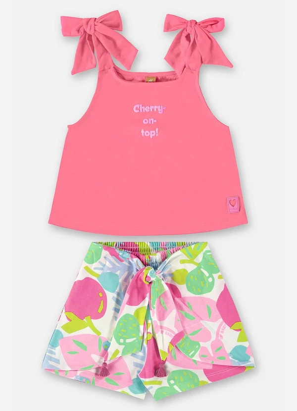 Up Baby - Conjunto Bata e Short Rosa 2