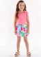 Up Baby - Conjunto Bata e Short Rosa - variação: Rosa