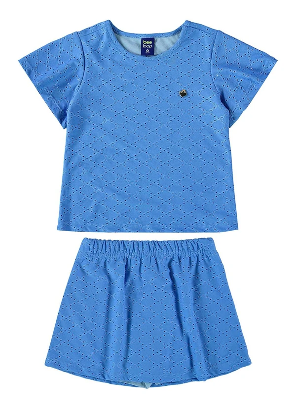 Bee Loop - Conjunto Bata e Short-Saia Azul 2