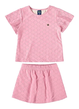 Bee Loop - Conjunto Bata e Short-Saia Rosa - BEE LOOP