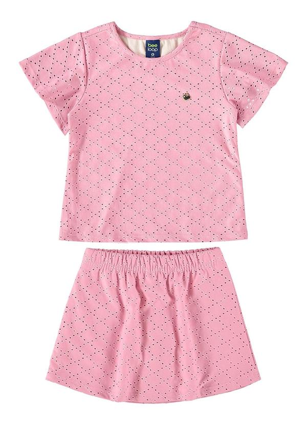 Bee Loop - Conjunto Bata e Short-Saia Rosa