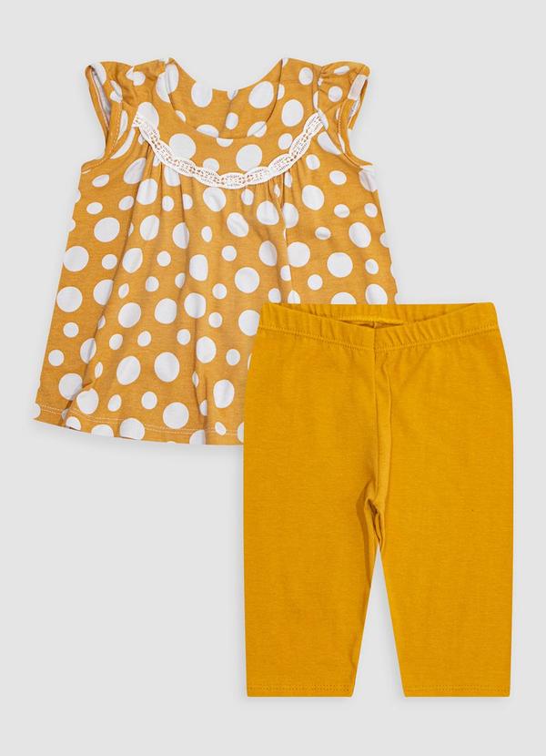 Turminha - Conjunto Bata em Viscolycra Rotativa Laranja