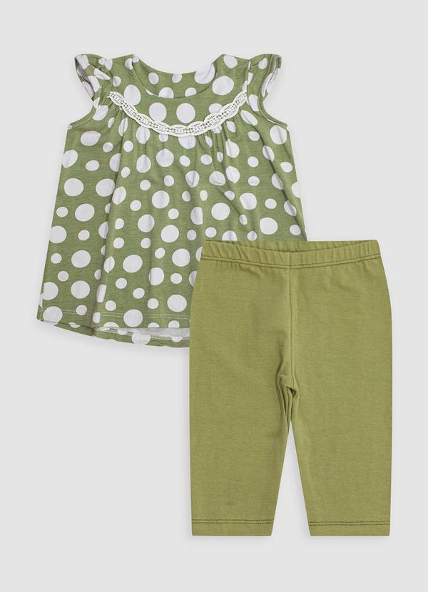 Turminha - Conjunto Bata em Viscolycra Rotativa Verde