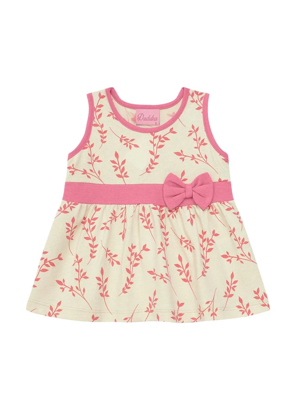 Duduka - Conjunto Bata Estampa Folhas e Short Bege