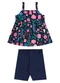 Bee Loop - Conjunto Bata Floral e Bermuda Bege - variação: Azul