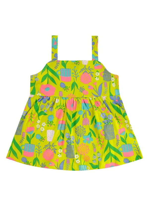 Bee Loop - Conjunto Bata Floral e Bermuda Verde 3