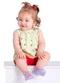 Duduka - Conjunto Blusa Bailarina e Short Saia  Rosa - variação: Bege