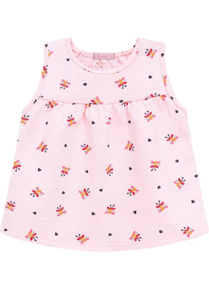 Duduka - Conjunto Bata Libélula e Bermuda Ciclista Rosa - DUDUKA