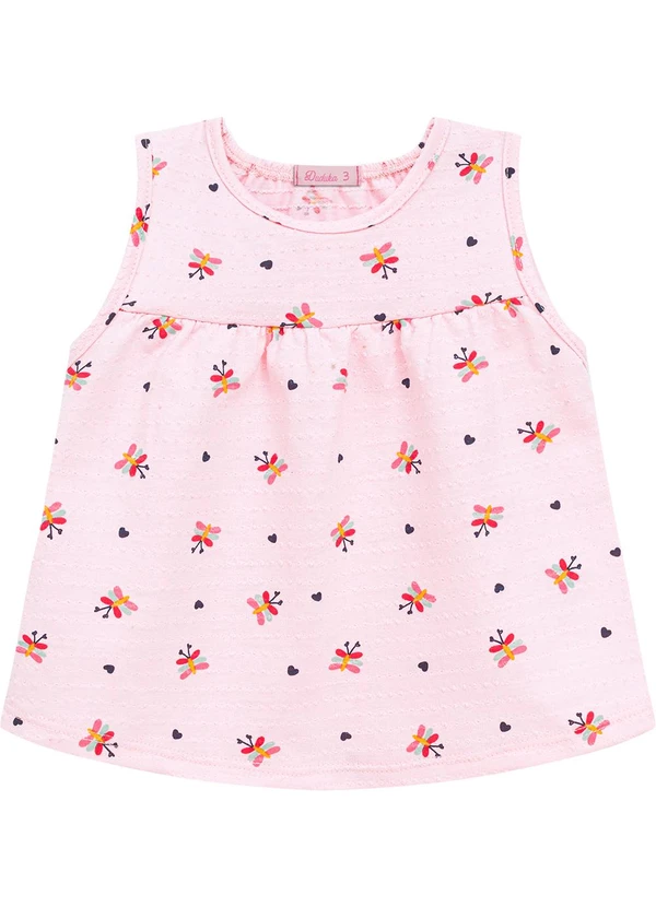 Duduka - Conjunto Bata Libélula e Bermuda Ciclista Rosa