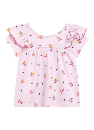 Duduka - Conjunto Bata Libélula e Bermuda Ciclista Rosa - DUDUKA