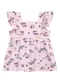 Duduka - Conjunto Blusa Capivara  e Short Flor Azul  - variação: Rosa