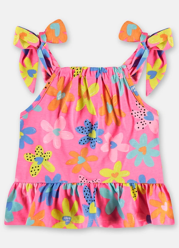 Up Baby - Conjunto Bata Short Algodão Rosa 4