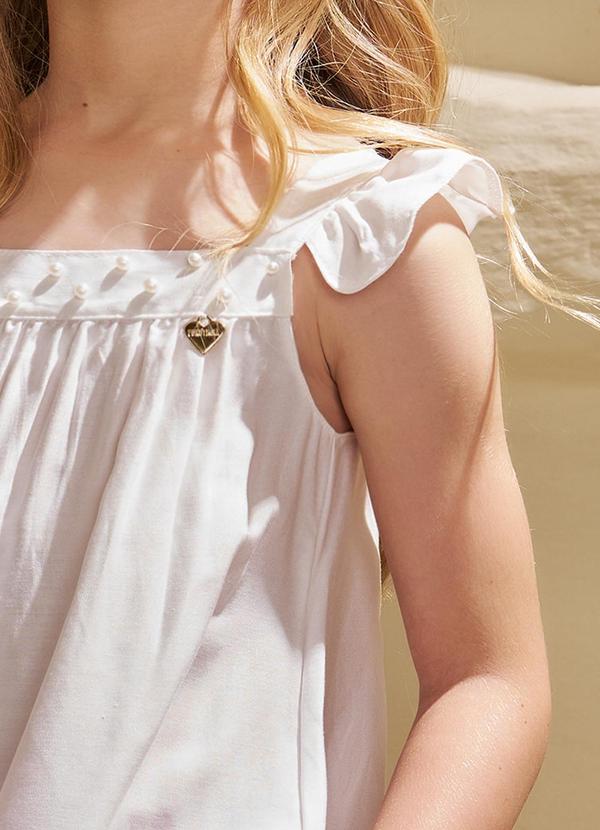 Pokótinha - Conjunto Bata Viscose e Short Bege 5