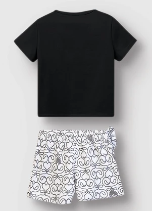 Carinhoso - Conjunto Be Happy Bordado Preto - CARINHOSO