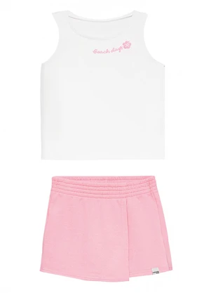 Malwee Kids - Conjunto Beach Days em Moletinho Branco - MALWEE KIDS