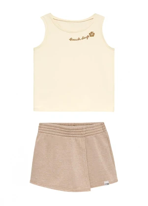 Malwee Kids - Conjunto Beach Days em Moletinho Off White - MALWEE KIDS