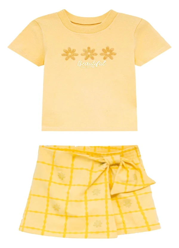 Malwee Kids - Conjunto Beautiful, You Can Rise Amarelo