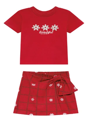 Malwee Kids - Conjunto Beautiful, You Can Rise Vermelho - MALWEE KIDS