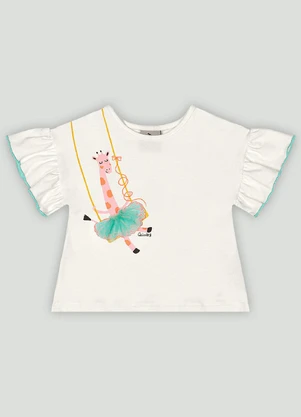 Conjunto Bebê Blusa e Calça Legging Quimby Bege - QUIMBY