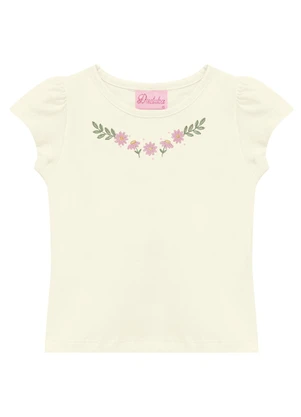 Duduka - Conjunto Bebê Blusa e Short com Babado  Bege - DUDUKA