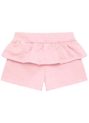 Duduka - Conjunto Bebê Blusa e Short com Babado  Bege - DUDUKA