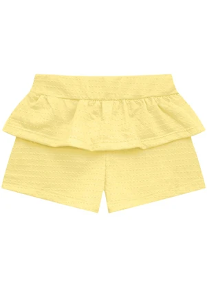 Duduka - Conjunto Bebê Blusa e Short com Babado  Rosa - DUDUKA