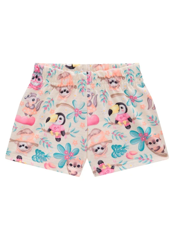 Marlan - Conjunto Bebê Blusa e Shorts Cute Jungle Laranja 3