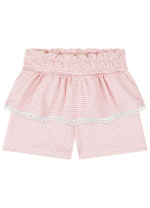 Milli e Nina - Conjunto Bebê Blusa e Shorts em Cotton Bee Bege - MILLI E NINA