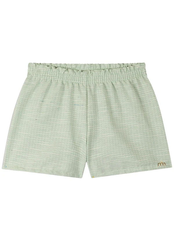 Milli e Nina - Conjunto Bebê Blusa e Shorts em Sarja Leve Bege 2