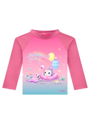 Marlan - Conjunto Bebê Blusa Manga Longa e Tanga Uv Rosa - MARLAN