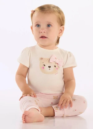 Up Baby - Conjunto Bebê Body e Calça Clochard Branco - UP BABY