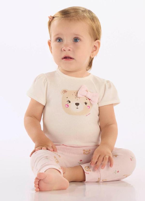 Up Baby - Conjunto Bebê Body e Calça Clochard Branco