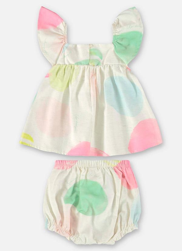 Up Baby - Conjunto Bebê com Bata e Calcinha Bege 2