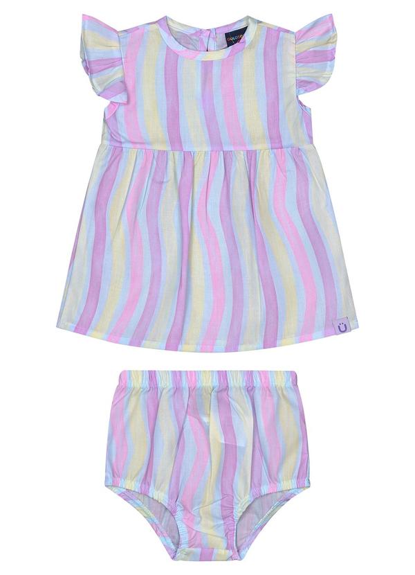 Guloseima - Conjunto Bebê com Bata e Calcinha Roxo