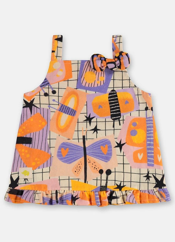 Três e Já - Conjunto Bebê com Bata e Calcinha Branco 4