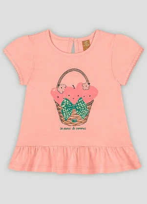 Conjunto Bebê com Blusa e Ciclista Up Baby Rosa - UP BABY