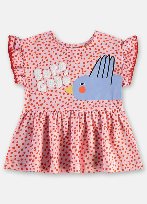 Três e Já - Conjunto Bebê com Blusa e Short Rosa 3