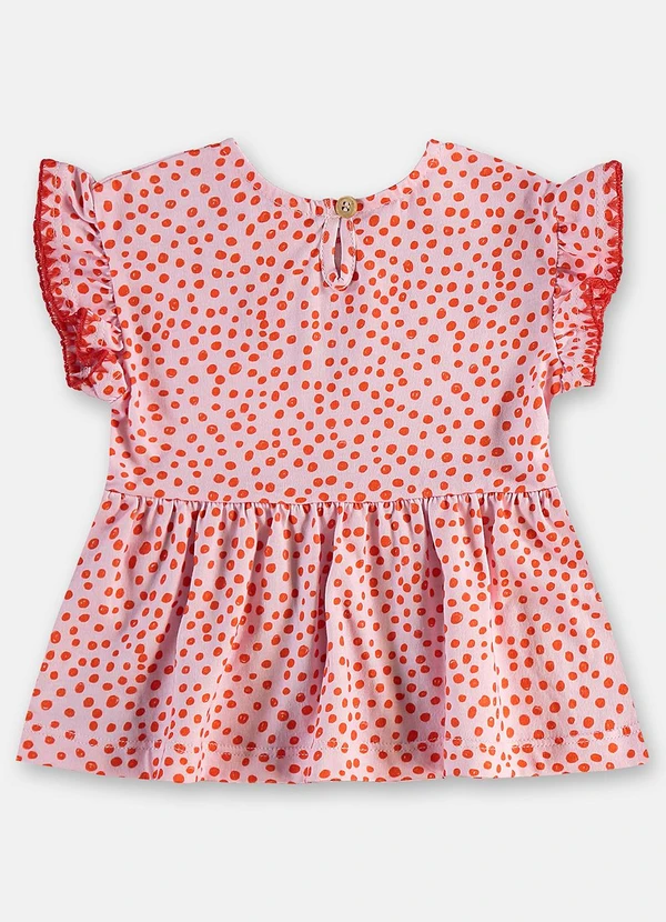 Três e Já - Conjunto Bebê com Blusa e Short Rosa 6