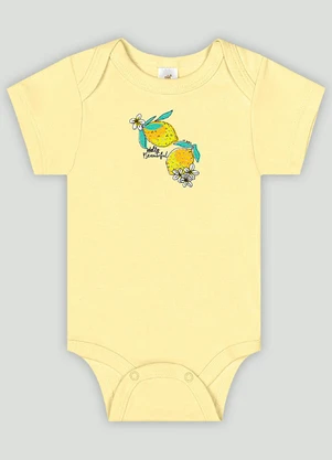 Conjunto Bebê com Body e Short Up Baby Amarelo - UP BABY